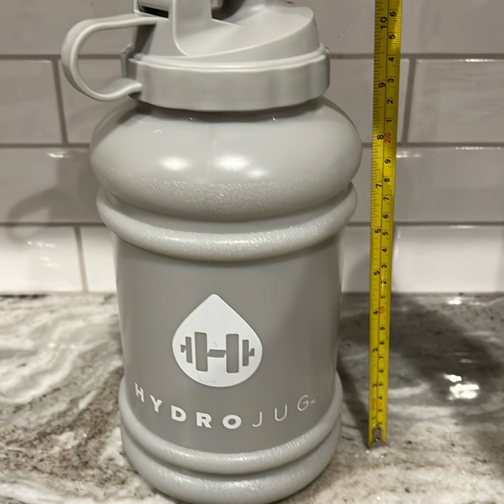 HydroJug Light Gray Insulated Water Jug with Carry Lid